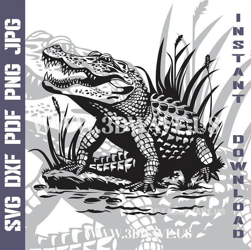 ALLIGATOR Laser and Cricut SVG Vector Files