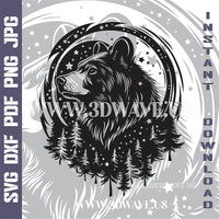 Thumbnail for BEAR Laser and Cricut SVG Vector Files