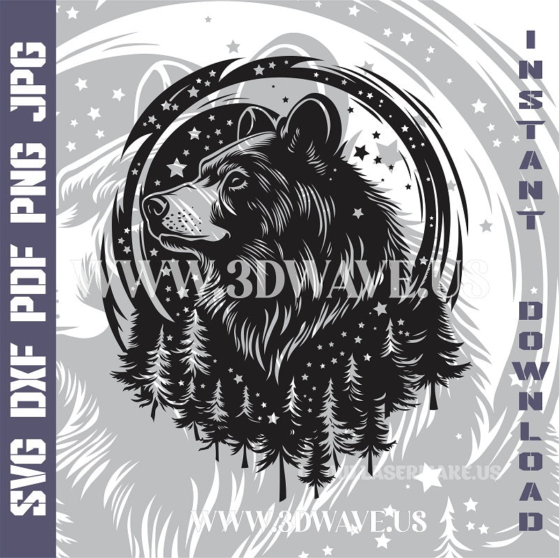 BEAR Laser and Cricut SVG Vector Files