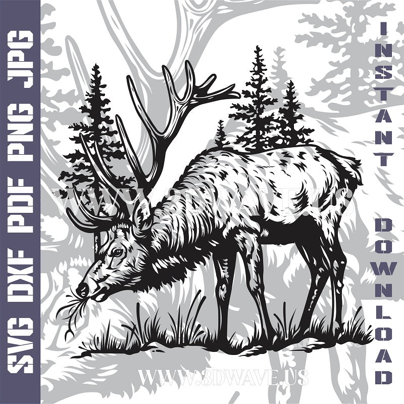 DEER Laser and Cricut SVG Vector Files