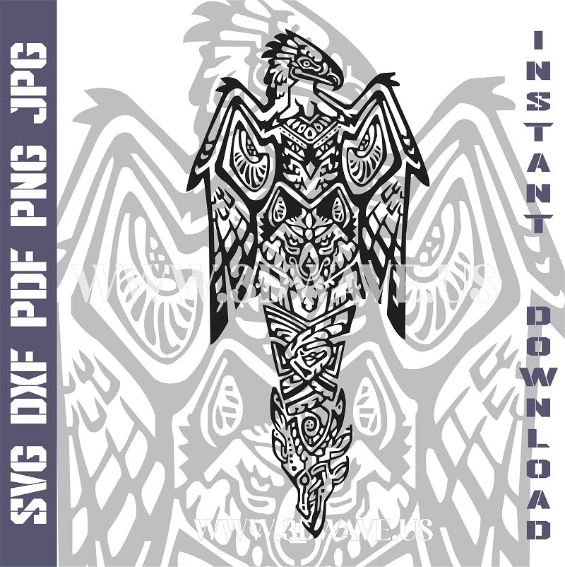 TRIBAL EAGLE Laser and Cricut Vector Files