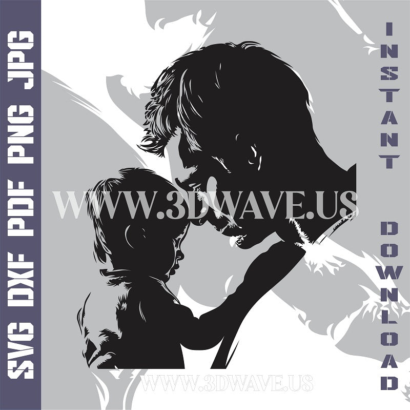 FATHER AND SON Laser and Cricut SVG Vector Files