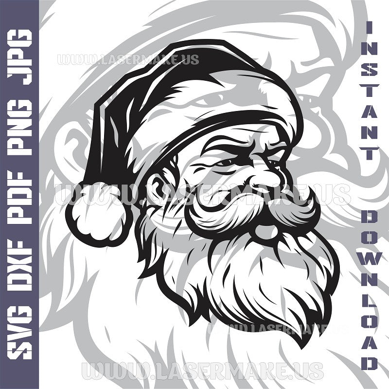 Santa Claus Laser and Cricut SVG Vector Files