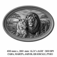 Thumbnail for LIONS 3d illusion & laser-ready files