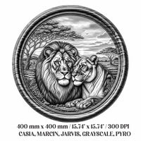 Thumbnail for LIONS 3d illusion & laser-ready files