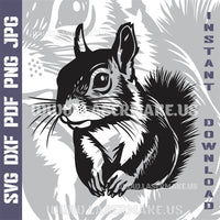 Thumbnail for SQUIRREL Laser and Cricut SVG Vector Files