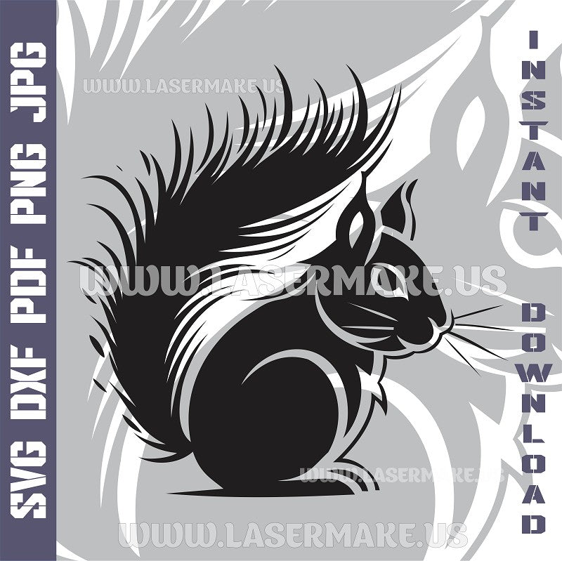 SQUIRREL Laser and Cricut SVG Vector Files
