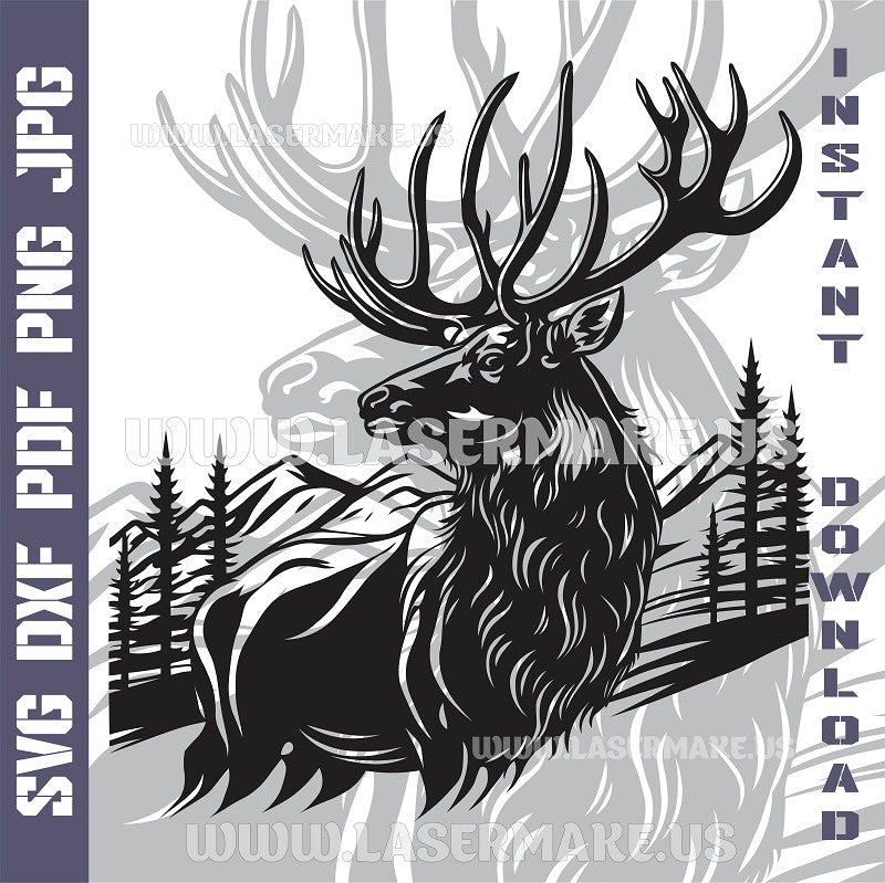 Stag Laser and Cricut SVG Vector Files