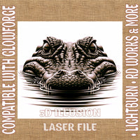 Thumbnail for ALLIGATOR 3d illusion & laser - ready files - 3DWave.us