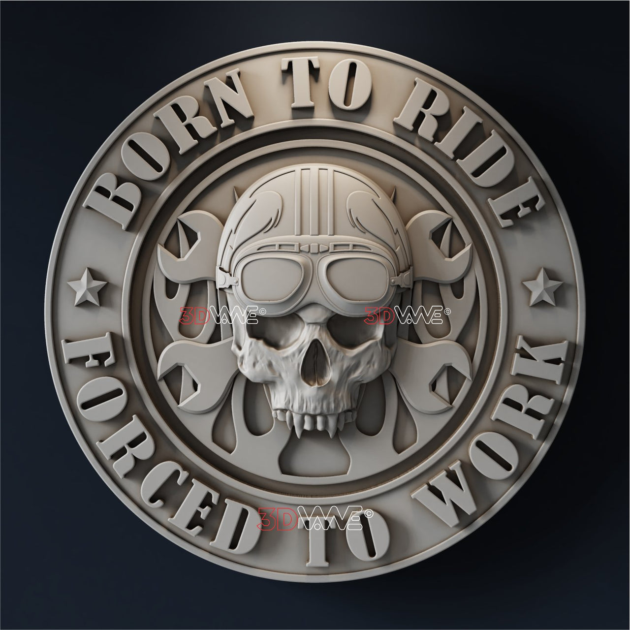 AMERICAN BIKER SKULL 3D STL - 3DWave.us