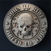 Thumbnail for AMERICAN BIKER SKULL 3D STL - 3DWave.us