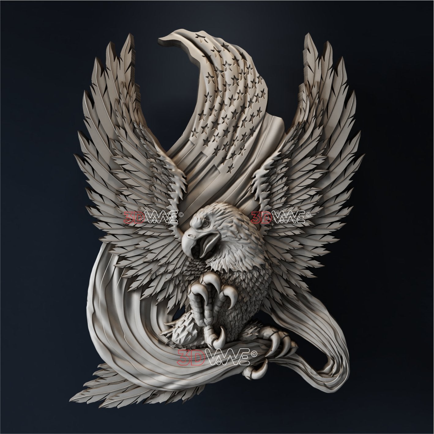 AMERICAN EAGLE 3d stl - 3DWave.us