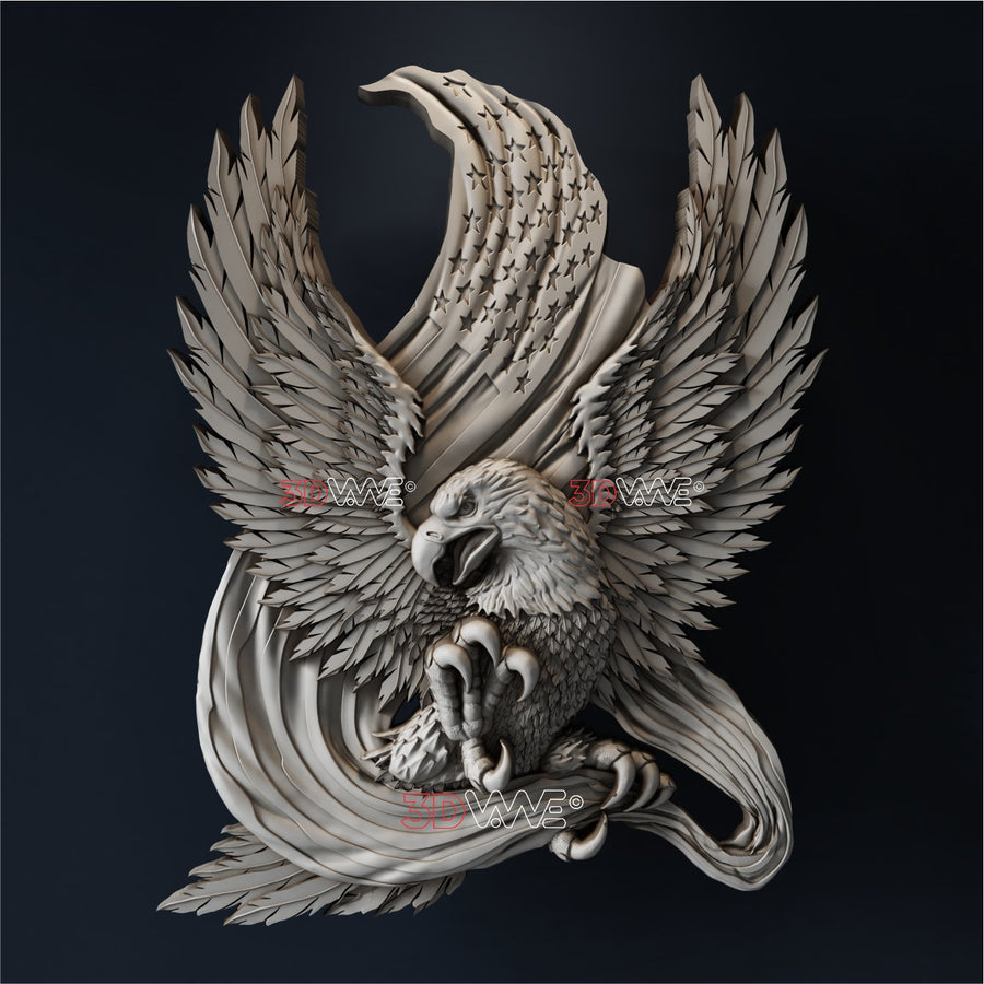 AMERICAN EAGLE 3d stl - 3DWave.us