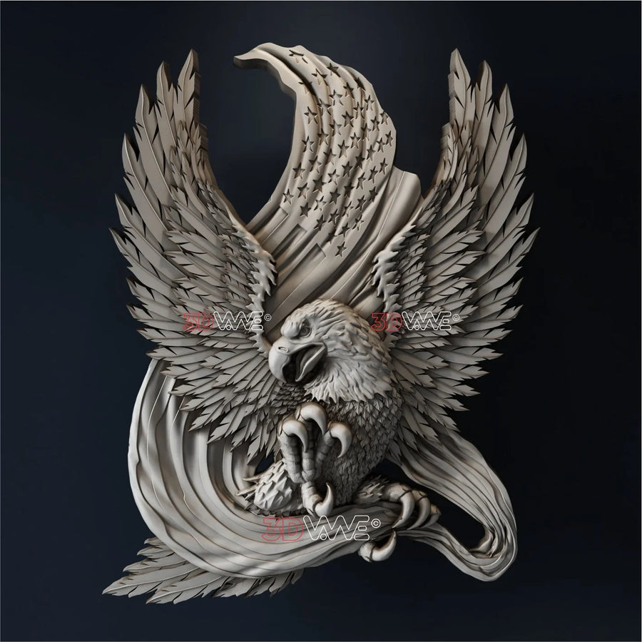 AMERICAN EAGLE 3D STL - 3DWave.us