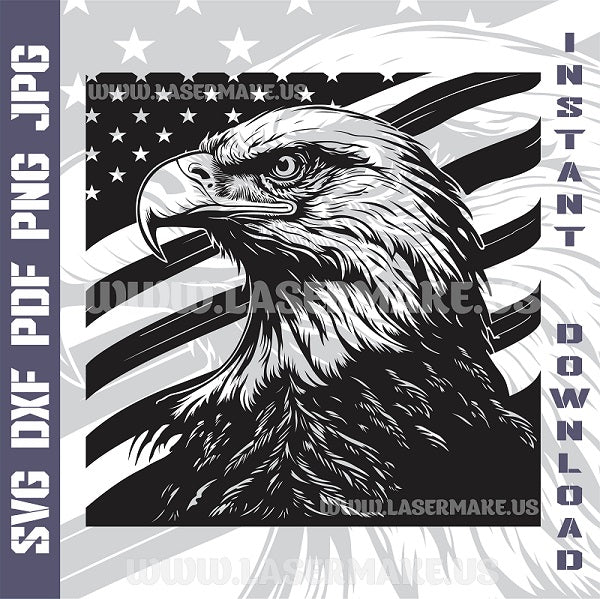 American Eagle SVG laser ready files - 3DWave.us