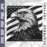 Thumbnail for American Eagle SVG laser ready files - 3DWave.us