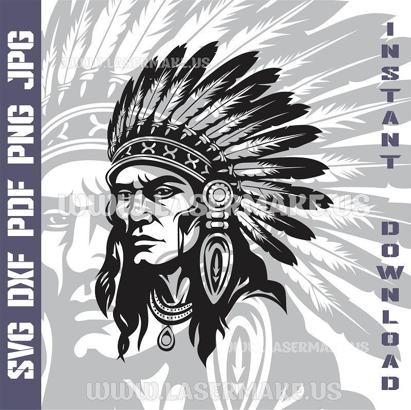 American Native SVG laser ready files - 3DWave.us