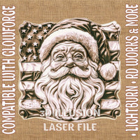 Thumbnail for AMERICAN SANTA 3d illusion & laser - ready files - 3DWave.us