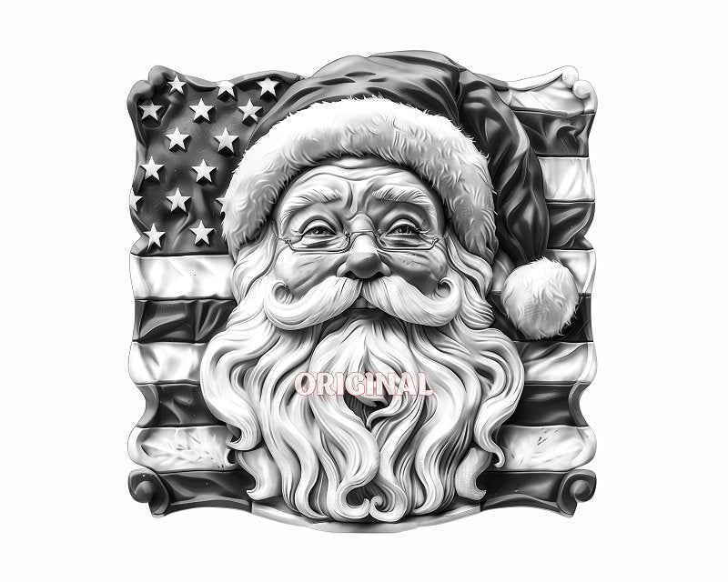 AMERICAN SANTA 3d illusion & laser - ready files - 3DWave.us