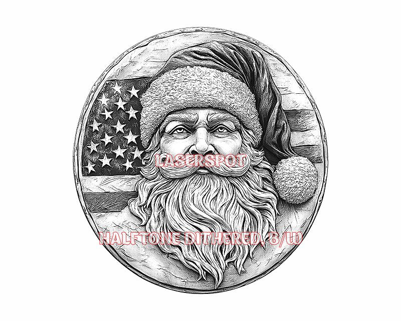 AMERICAN SANTA 3d illusion & laser - ready files - 3DWave.us