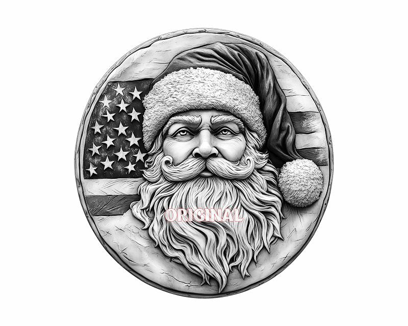 AMERICAN SANTA 3d illusion & laser - ready files - 3DWave.us