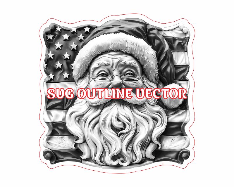 AMERICAN SANTA 3d illusion & laser - ready files - 3DWave.us