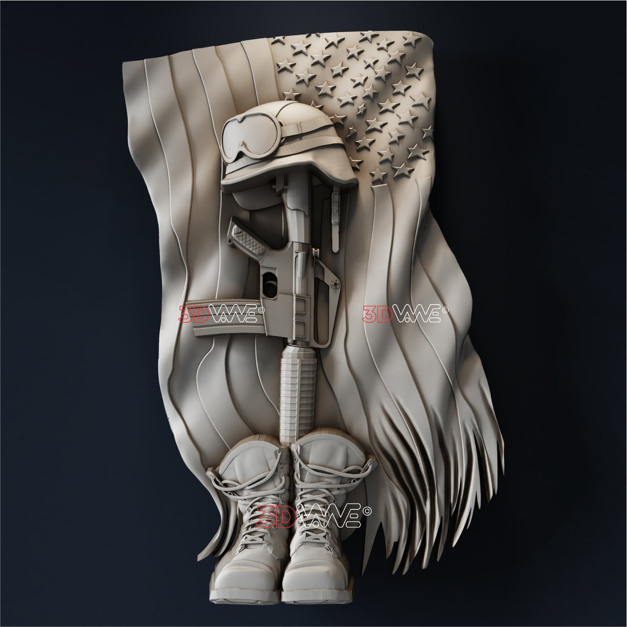 AMERICAN VETERAN 3d stl - 3DWave.us