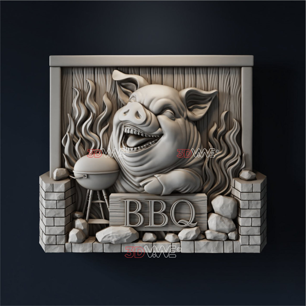 BARBEQUE SIGN 3d stl - 3DWave.us