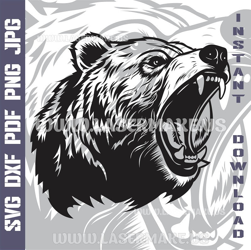 Bear SVG laser ready files - 3DWave.us