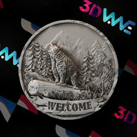 Thumbnail for BEAR WELCOME SIGN 3d stl - 3DWave.us