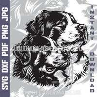 Thumbnail for Bernese Mountain Dogs SVG laser ready files - 3DWave.us