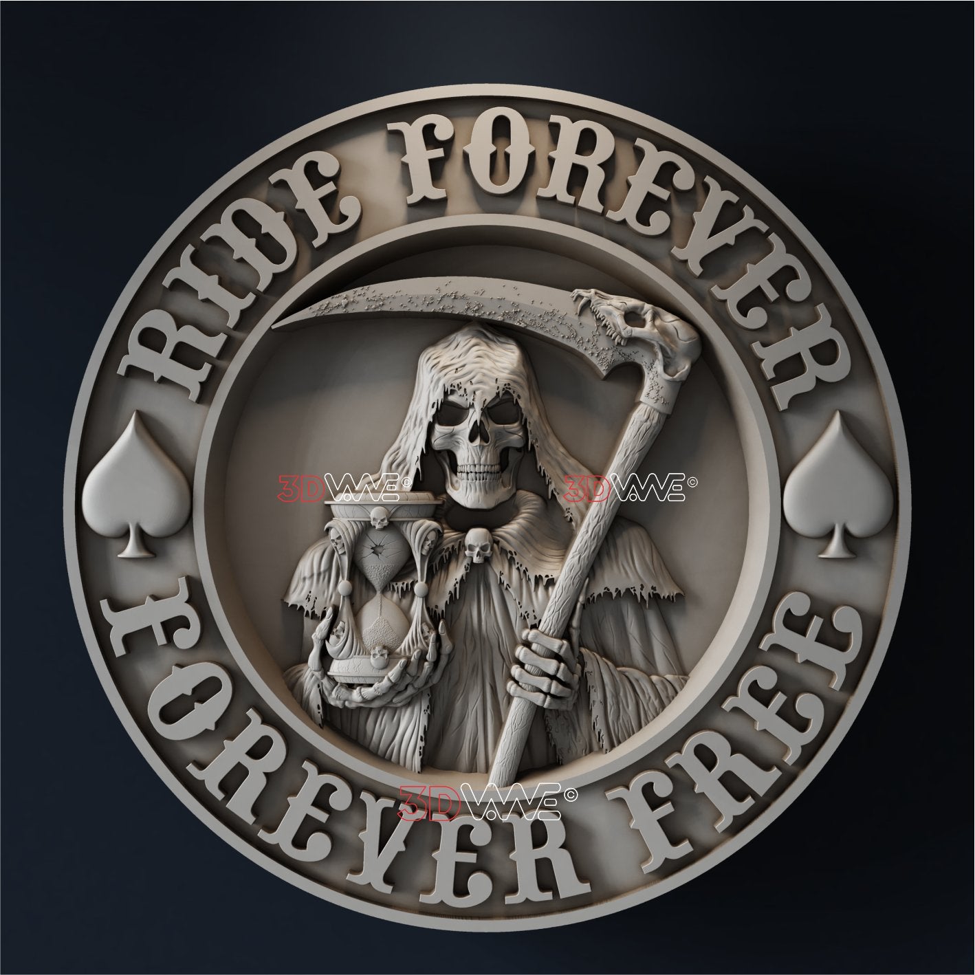 BIKER SIGN 3D STL - 3DWave.us