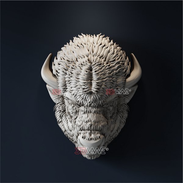 BISON HEAD 3d stl - 3DWave.us