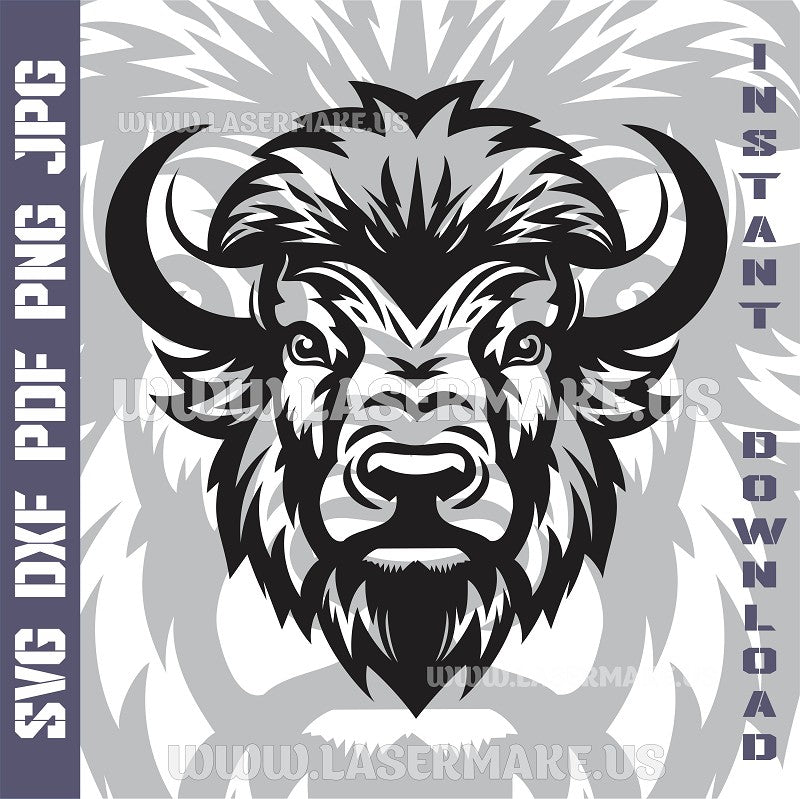 Bison SVG laser ready files - 3DWave.us