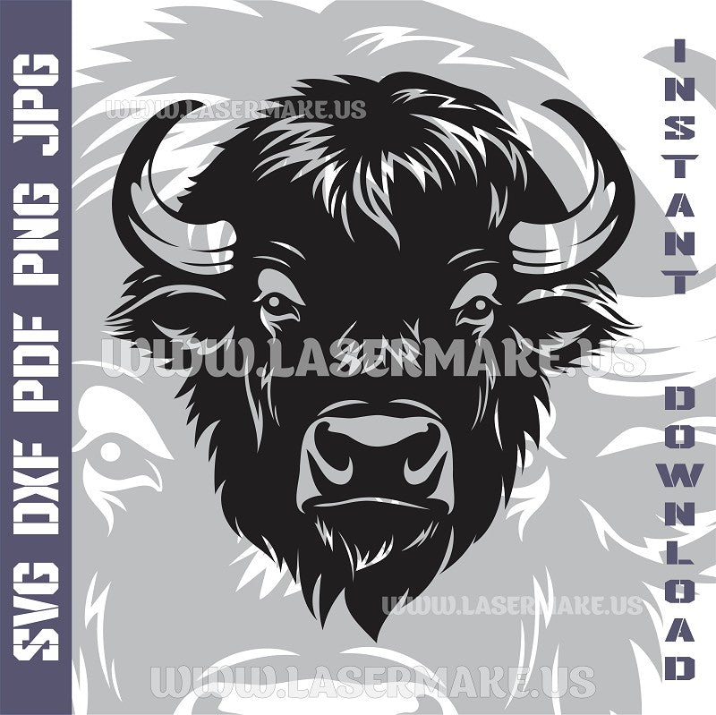 Bison SVG laser ready files - 3DWave.us