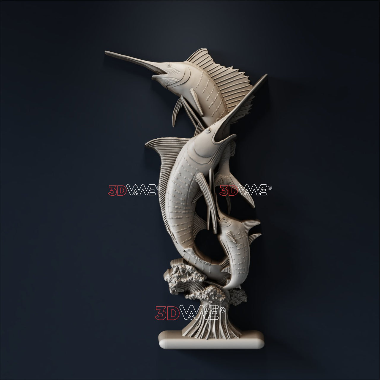 BLUE MARLIN FISH 3D STL - 3DWave.us