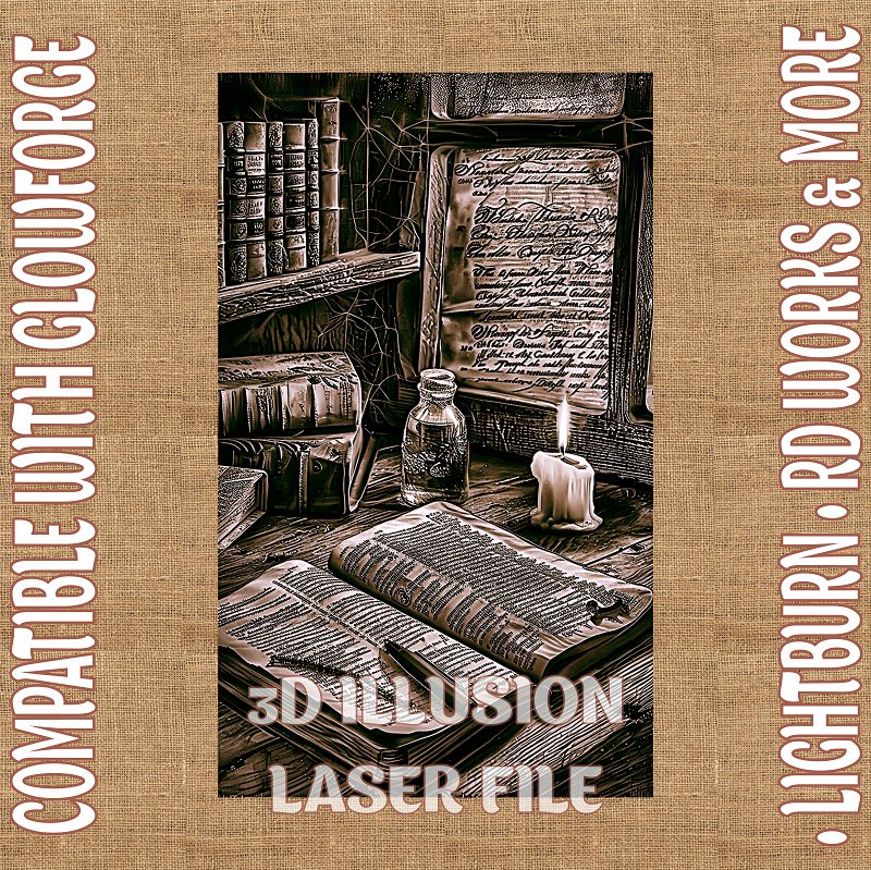 BOOKS 3d illusion & laser - ready files - 3DWave.us