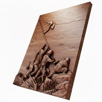 Thumbnail for Iwo Jima Flag Raising - 3D Model for CNC | WWII Memorial Wood Carving STL File - 3DWave.us