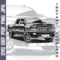 Thumbnail for Chevrolet Silverado SVG laser ready files - 3DWave.us