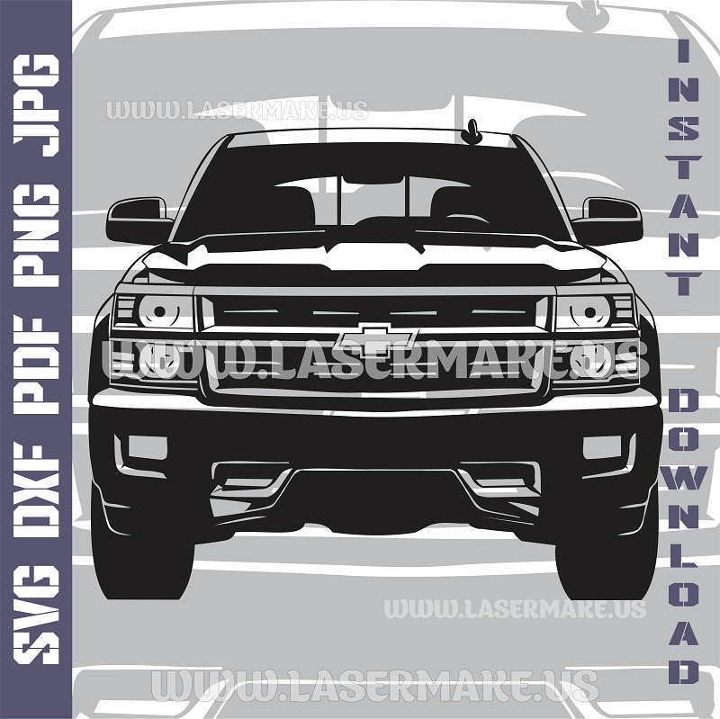 Chevrolet Silverado SVG laser ready files - 3DWave.us