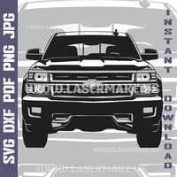 Thumbnail for Chevrolet Silverado SVG laser ready files - 3DWave.us