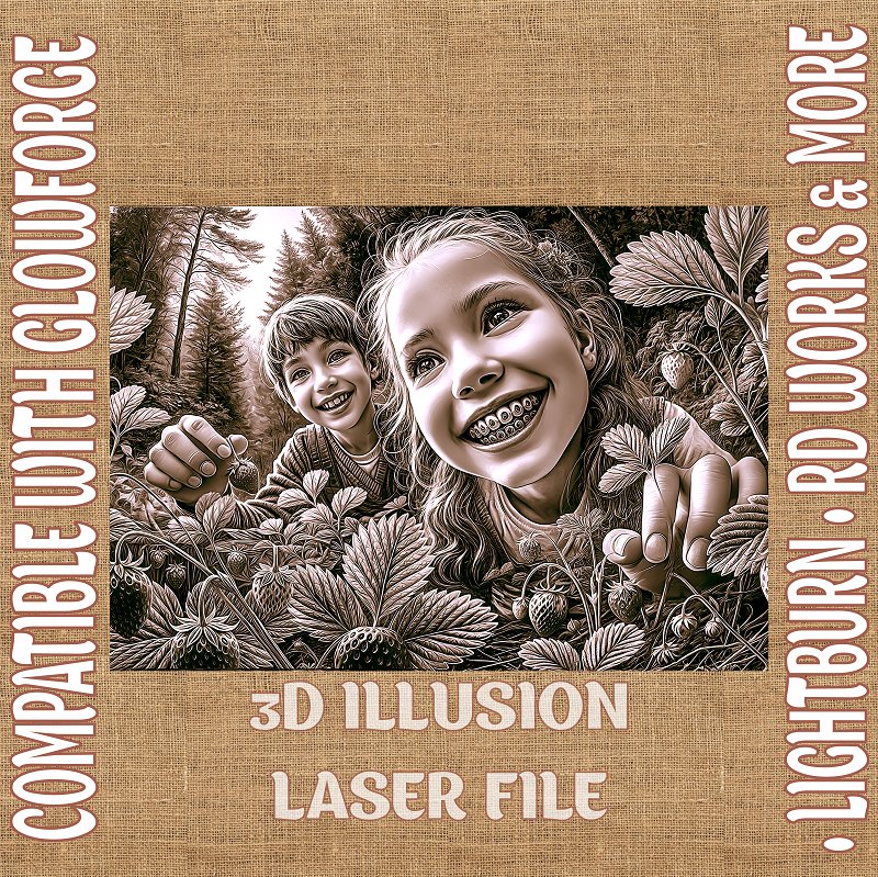 CHILDREN 3d illusion & laser - ready files - 3DWave.us