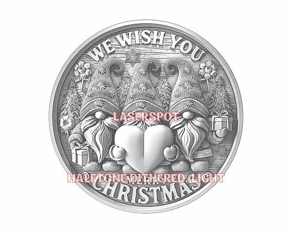 CHRISTMAS GNOMES 3d illusion & laser - ready files - 3DWave.us