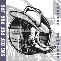 Thumbnail for Cowboy Boots SVG laser ready files - 3DWave.us