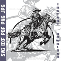 Thumbnail for Cowboy SVG laser ready files - 3DWave.us