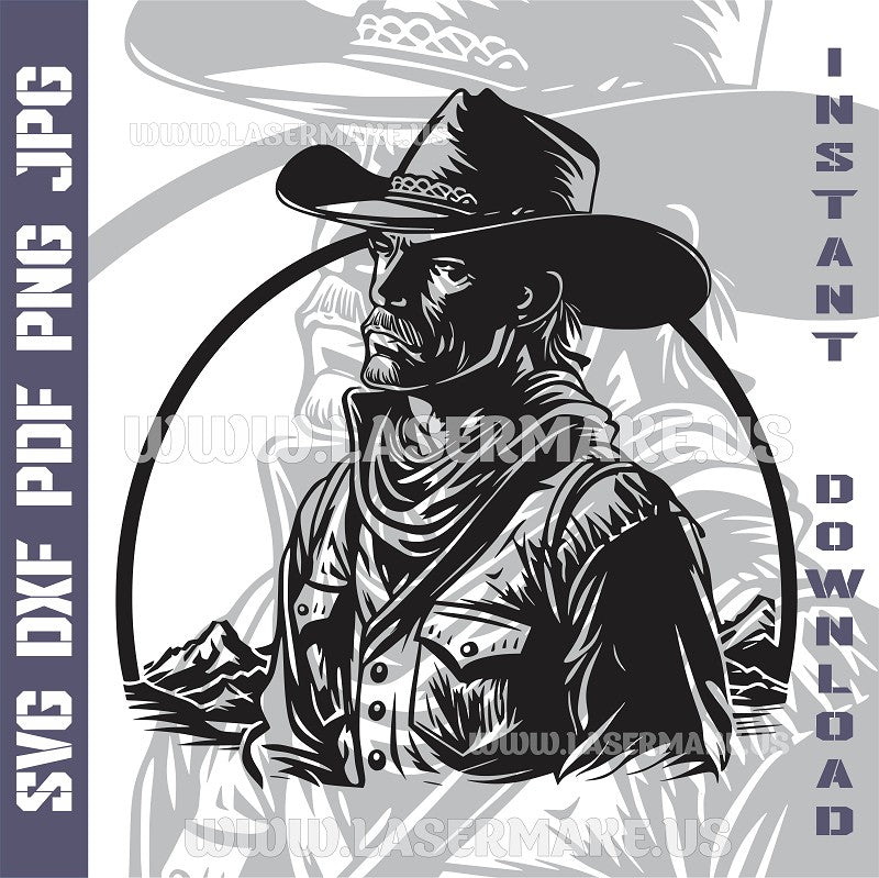 Cowboy SVG laser ready files - 3DWave.us