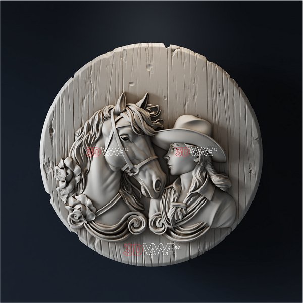 COWBOY WESTERN SIGN 3d stl - 3DWave.us