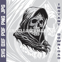 Thumbnail for Death Grim Reaper SVG laser ready files - 3DWave.us