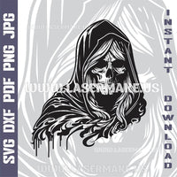 Thumbnail for Death Grim Reaper SVG laser ready files - 3DWave.us