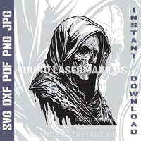 Thumbnail for Death Grim Reaper SVG laser ready files - 3DWave.us